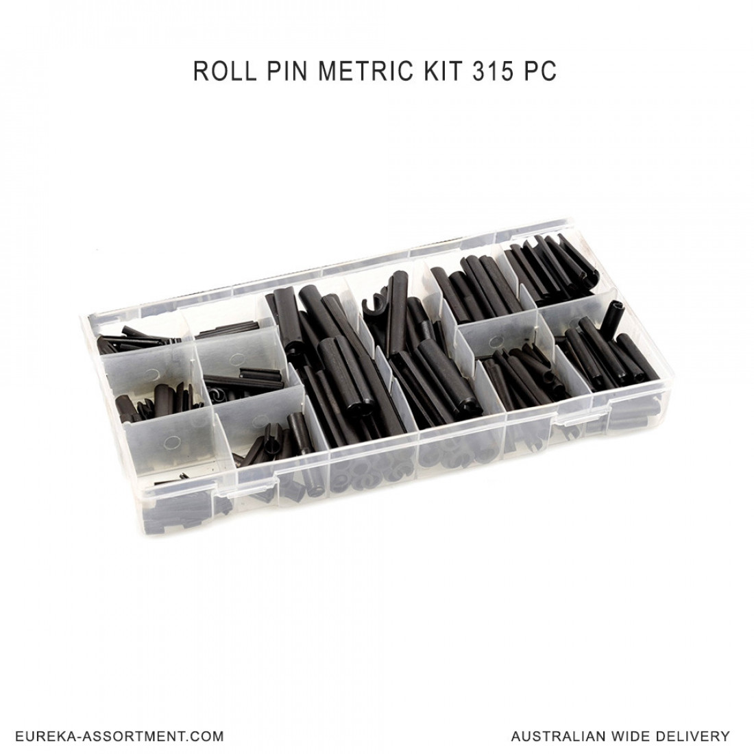 Eureka Assortment Roll Pin Metric Kit 315 pc