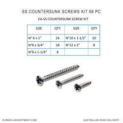 SS Countersunk Screws Kit 68 Pc