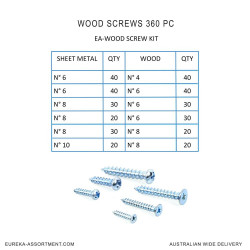 Wood Screw Kit 360 pc