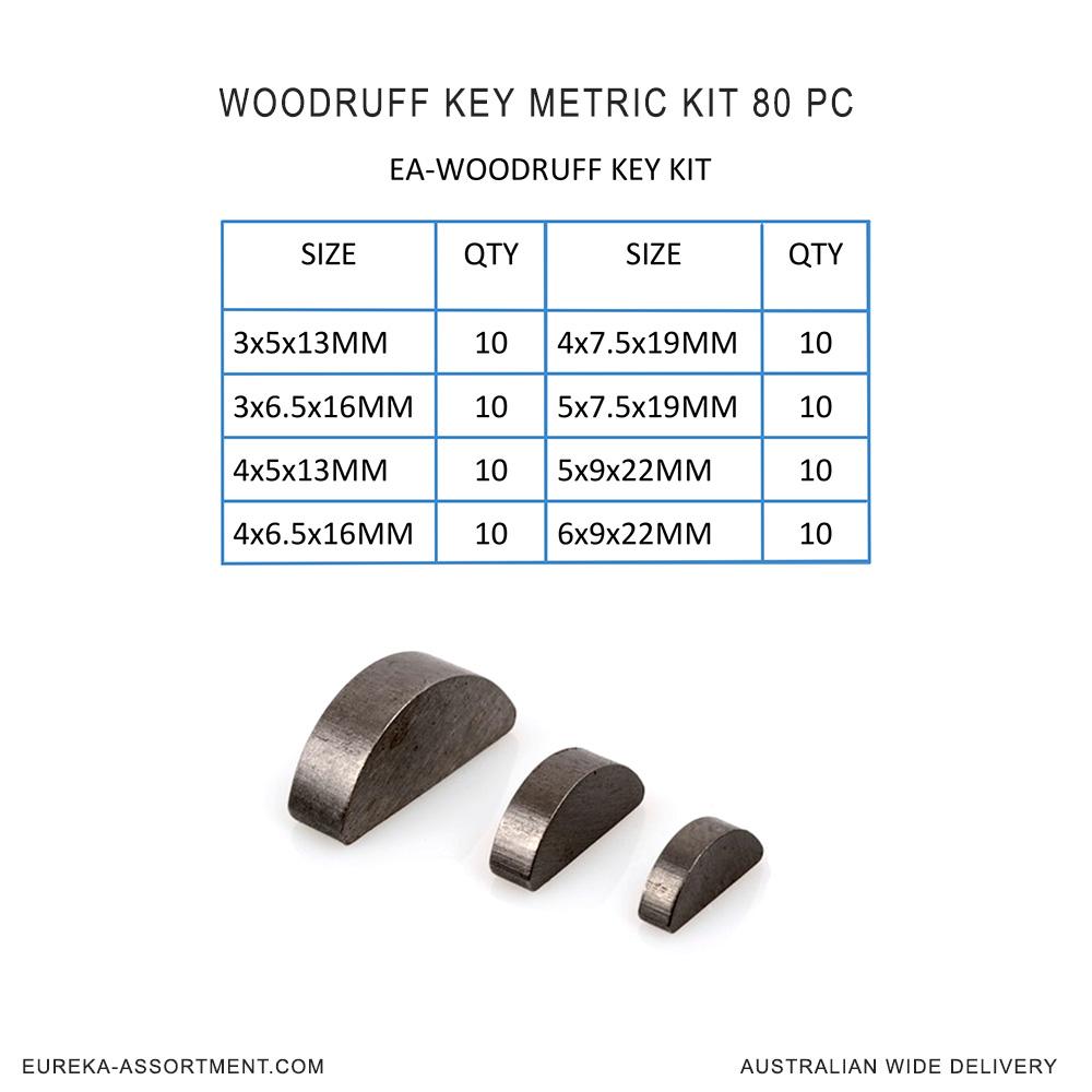 Eureka Assortment Woodruff Key Metric Kit