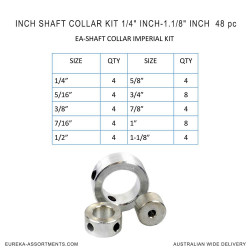 Inch Shaft Collar Kit 1/4inch - 1.1/8inch 48 pc