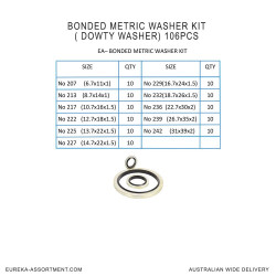 Bonded Metric 110 Pcs Washer Kit (Dowty Washer)