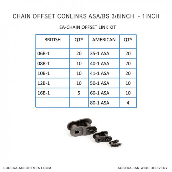 Chain Offset Conlinks Asa/bs 3/8" inch - 1" inch 139 pc