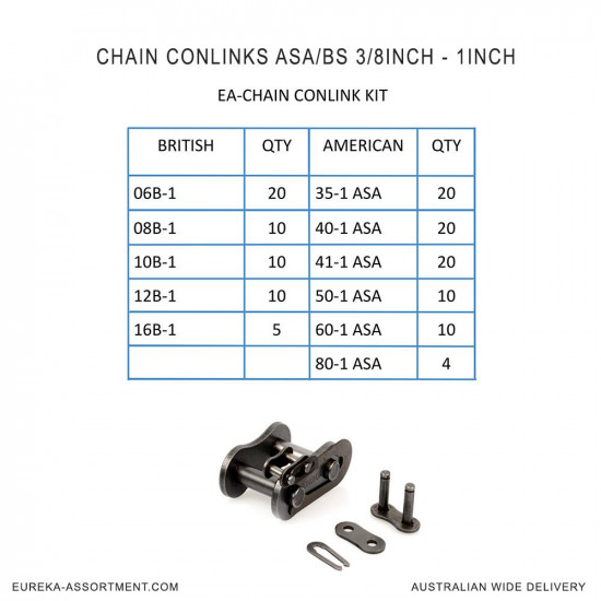 Chain Conlinks ASA/BS 3/8" inch - 1" inch 139 pc
