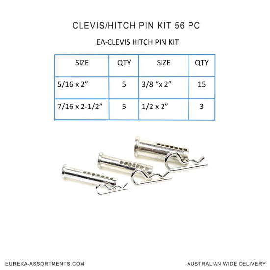 Clevis/Hitch Pin Kit 28 pc