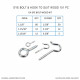 Eye Bolt & Hook To Suit Wood 151 pc