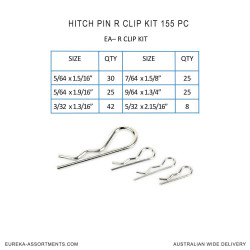 Hitch Pin R Clip Kit 155 PC
