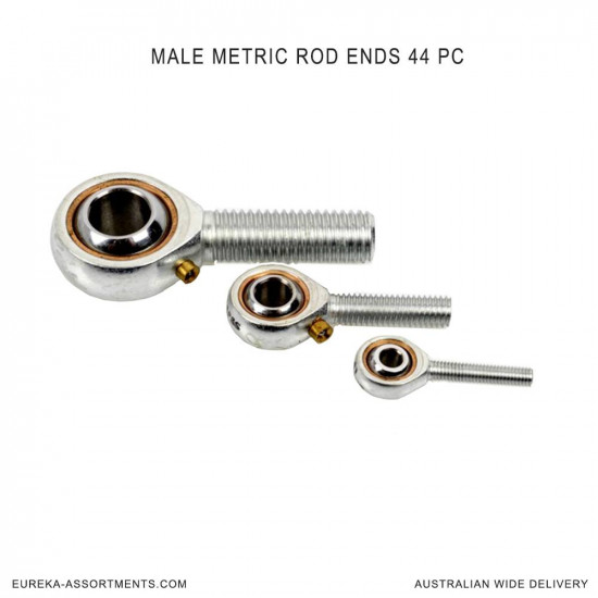Male Metric Rod Ends 44 pc