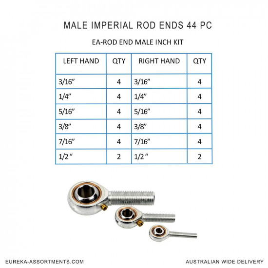 Male Imperial Rod Ends 44 Pc