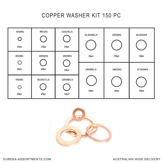 Copper Washer 150 pc