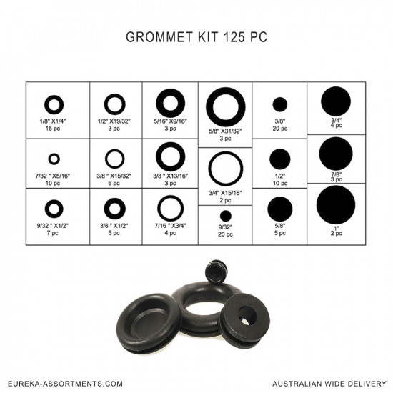 Grommet Kit 125 pc
