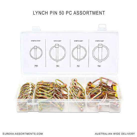 Lynch Pin Assortment Kit 50pc