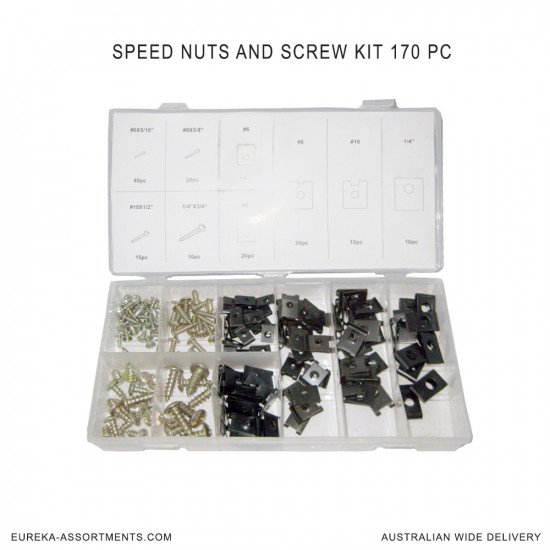 U Type Speed Nuts 170 pc