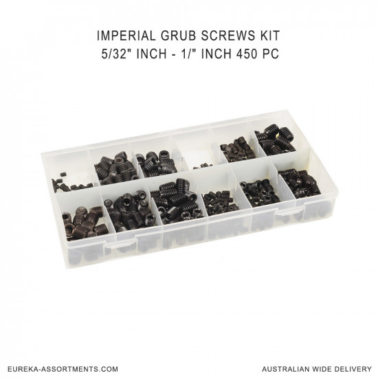 Imperial Grub Screws Kit 5/32" Inch - 1/" Inch 450 pc